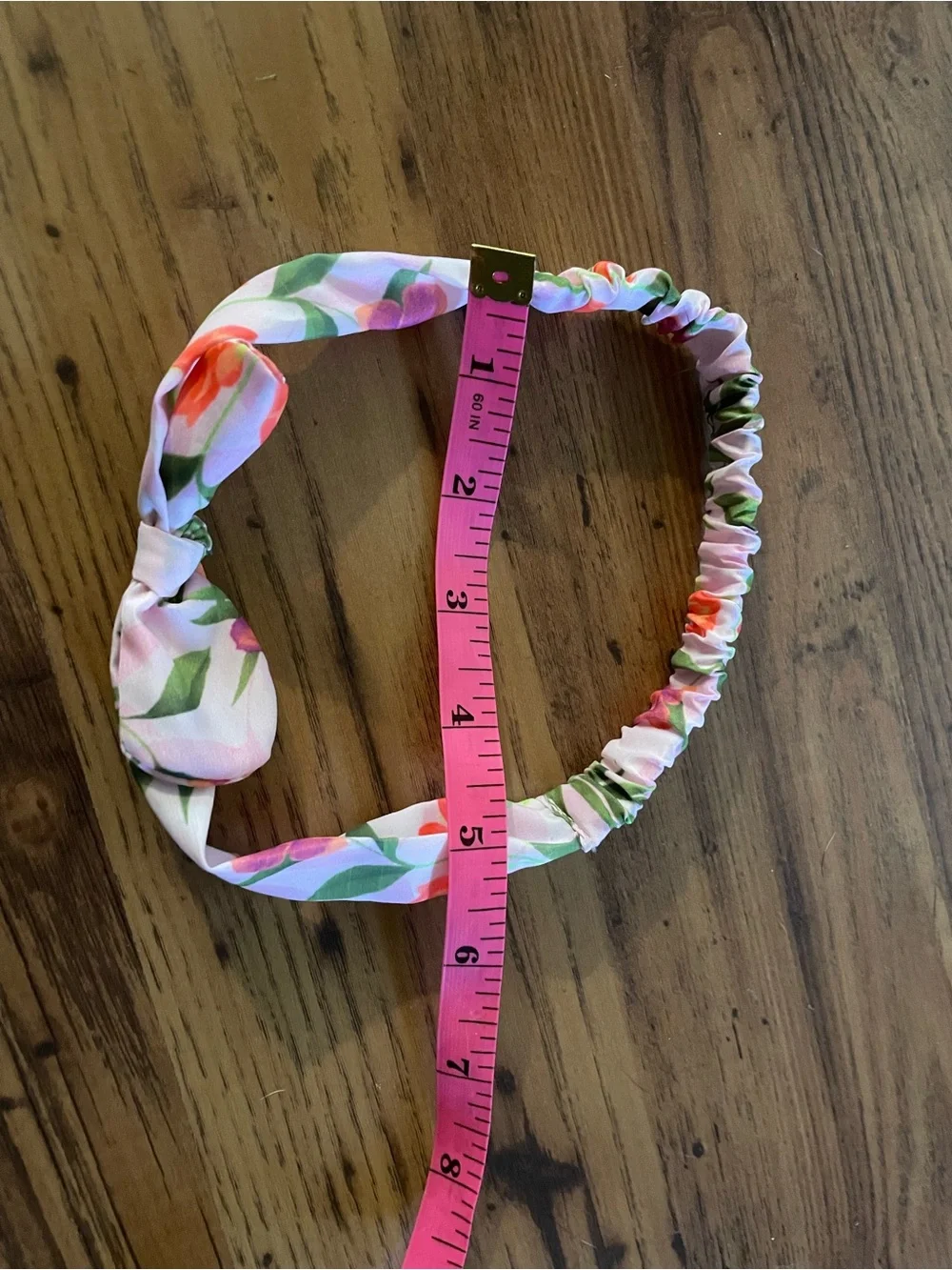 Pink Floral Knot Headband